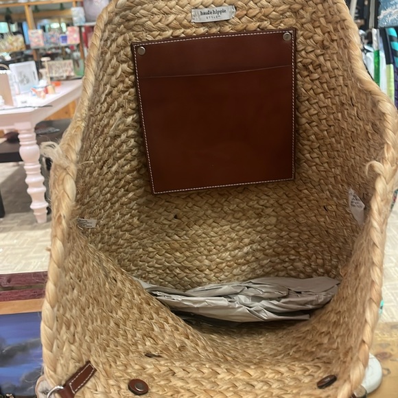 Haute Hippie Tan and Brown beach resort cruise Bag tote - Picture 4 of 7